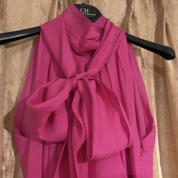 Carolina Herrera Fuschia Ch Spring 2014 Silk Gown - Picture 4 of 5